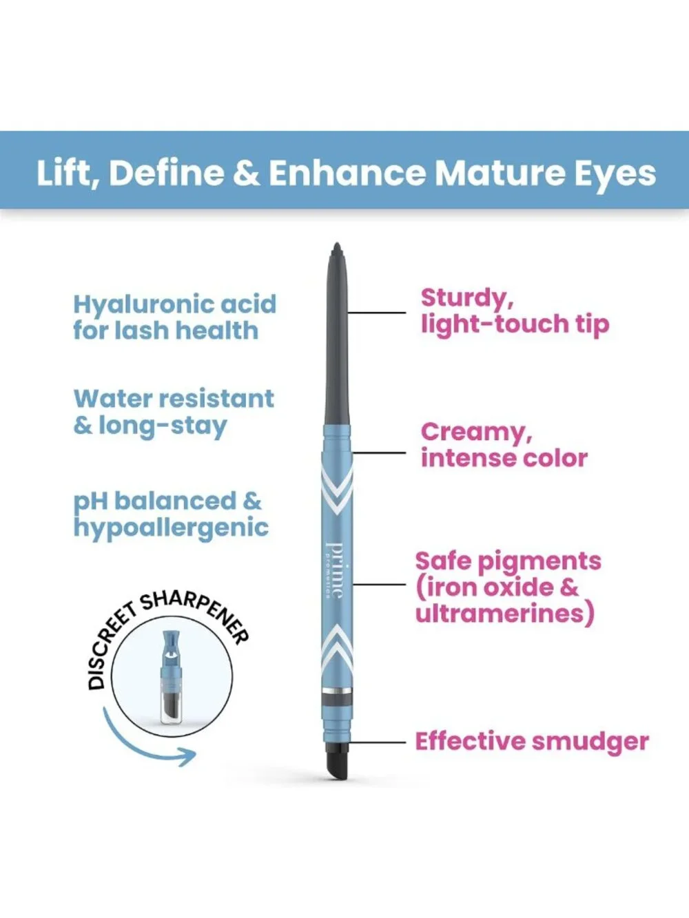 Glide Eyeliner for Mature Women - Smooth Application, Long-Lasting Brown Shade
